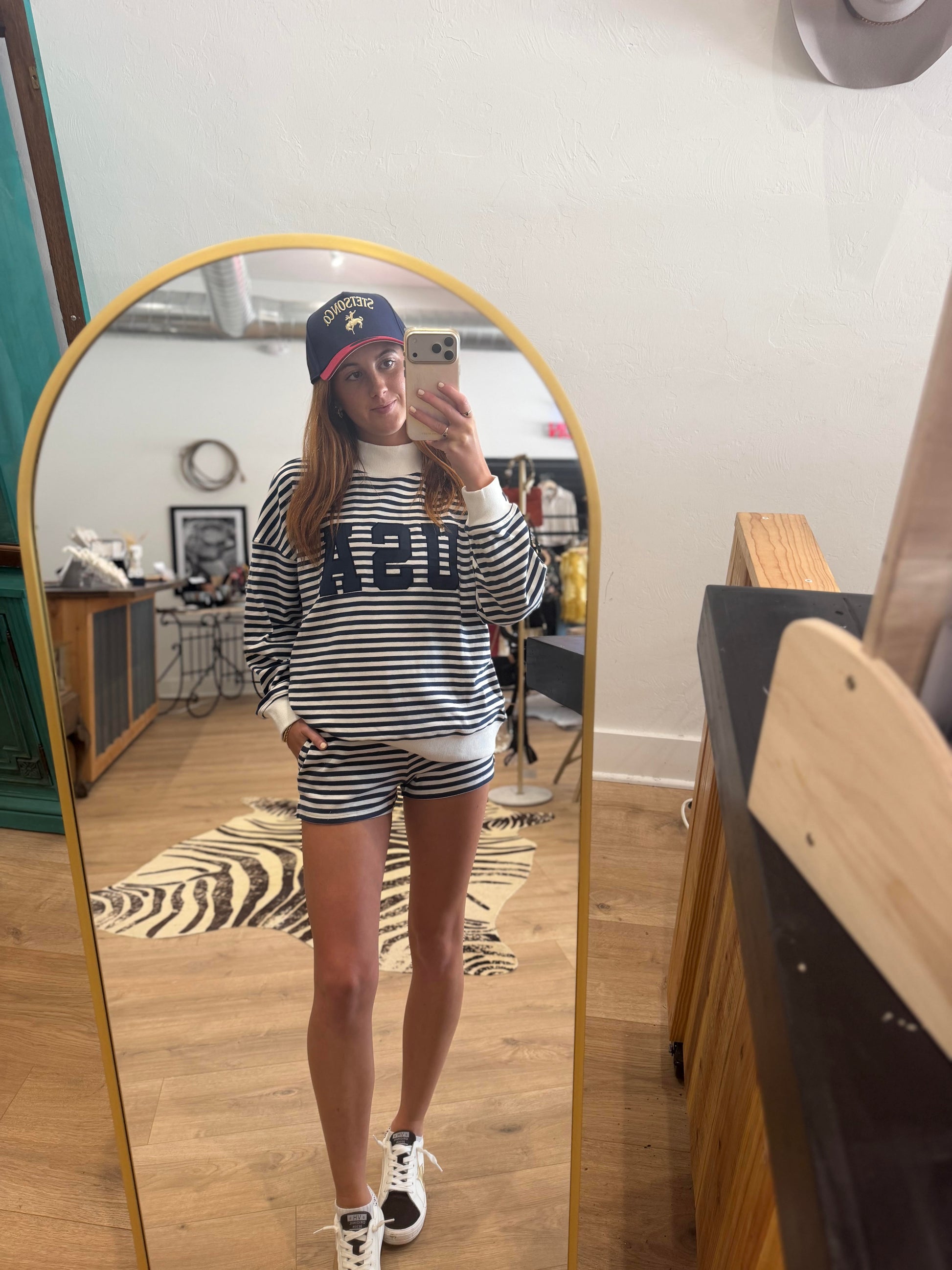 USA Navy-White Stripe Set